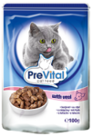 PreVital 100 гр./Превитал консервы для кошек телятина в соусе
