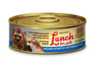 Lunch for pets  100 гр./Консервы для собак Мясное ассорти с потрошками кусочки в желе