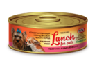 Lunch for pets  100 гр./Консервы для собак рубленное мясо телятина с цыпленком