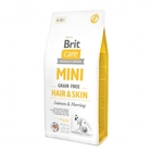 Brit Care Mini Grain Free Hair & Skin 400 гр./Брит Каре Сухой беззерновой корм c лососем и селедкой для собак миниатюрных пород с шерстью, требующей ухода