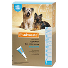 Advocate//капли для собак от 4 до 10 кг от блох и клещей 3*1 мл