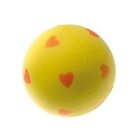 V.I.Pet/Мяч с сердечками жёлтый 47 мм/20-1106
