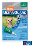 Hartz UltraGuard Plus Flea & Tick Drops Н98206//Хартс капли от блох, блошиных яиц, клещей, комаров для собак и щенков 1,8-7 кг