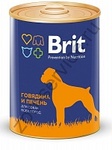 Brit Premium 850 гр./Брит  консервы для активных собак Говядина и печень
