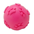 HOMEPET/ Игрушка для собак мяч с рисунком лапки с пищалкой 6 см.