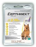 Certifect Spot On//капли для собак от 2 до 10 кг от блох и клещей