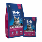 Brit Premium  Cat Adult Chicken 1,5 кг./Брит Премиум сухой корм для кошек с мясом курицы и куриной печенью