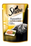 Sheba Appetito 85 гр./Шеба Аппетито консервы для кошек курица/индейка желе