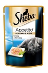 Sheba Appetito 85 гр./Шеба Аппетито консервы для кошек тунец/лосось желе
