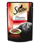 Sheba Pleasure 85 гр./Шеба Плежер консервы  для кошек из говядины и ягненка