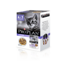 Pro Plan Junior 4+1 по85 гр./Проплан промо-набор консервы для котят говядина,индейка