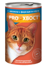 ProXвост 415 гр./ПроХвост консервы для кошек с лососем и форелью в соусе