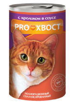 ProXвост 415 гр./ПроХвост консервы для кошек с кроликом в соусе