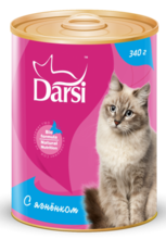 Darsi 340 гр./Дарси консервы для кошек с ягненком