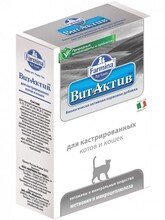 Farmina ВИТ-АКТИВ К-К 60 табл./Фармина Биологически активная кормовая добавка для кастрированных котов и кошек