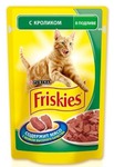 Friskies 100 гр./Фрискис консервы в фольге для кошек с кроликом в подливе