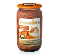 Puffins 650 гр./Пуффинс консервы для кошек Мясное ассорти