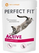 Perfect Fit Active  85 гр./Перфект Фит консервы  для активных кошек рагу с курицей