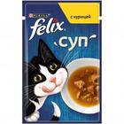 Felix 48 гр./Феликс Влажный корм суп для взрослых кошек с курицей