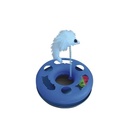 HOMEPET/ Игрушка для кошек трек пластиковый с мячиком и мышкой на пружине