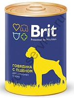 Brit Premium 850 гр./Брит  консервы для активных собак Говядина с пшеном