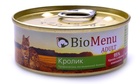 BioMenu ADULT 100 гр./БиоМеню консервы для кошек паштет с кроликом