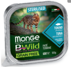 Monge Cat Bwild Graifree консервы из тунца с овощами для кошек 100г
