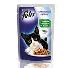 Felix 85 гр./Феликс консервы в фольге для кошек лосось и цукини в желе