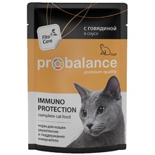 ProBalance Immuno 85 гр./Консервы для взрослых кошек всех пород, иммуноукрепляющий с говядиной в соусе