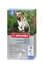 Advantix//капли для собак более 25кг от блох и клещей 4*4 мл
