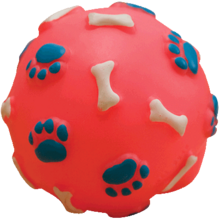 Зооник 16113/Игрушка для собак Мяч с лапками и косточками