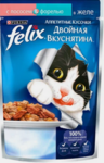 Felix 85 гр./Феликс консервы в фольге для кошек лосось форель в желе