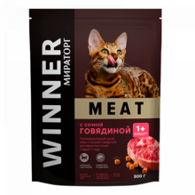 Виннер 300 гр.полнорационный сухой корм с сочной говядиной для взрослых кошек ст (79012)